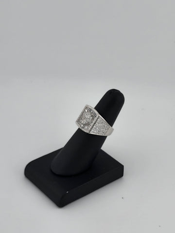 Brand New Sterling Silver 925 Leopard Face Cz Ring