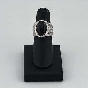 Brand New Sterling Silver 925 Onyx Oval Cz Ring