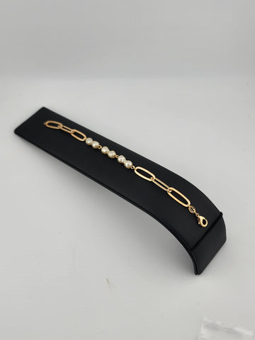 Brand New Brazilian 18k Gold Filled Elegant Beaded Design Bracelet