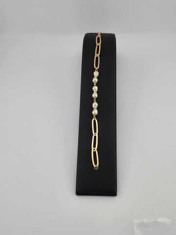 Brand New Brazilian 18k Gold Filled Elegant Beaded Design Bracelet