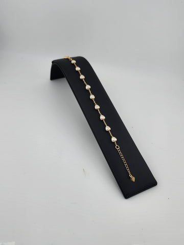 Brand New Brazilian 18k Gold Multi Hearted Bracelet