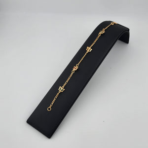 Brand New Brazilian 18k Gold Multi Butteflies Bracelet