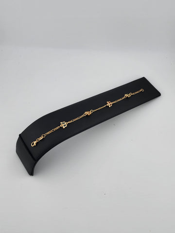 Brand New Brazilian 18k Gold Multi Butteflies Bracelet