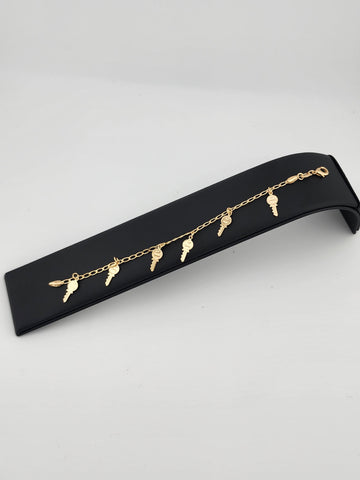 Brand New Brazilian 18k Gold Filled Multi Keys Bracelet