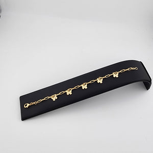 Brand New Brazilan 18k Gold Filled Multi Butterflies Bracelet