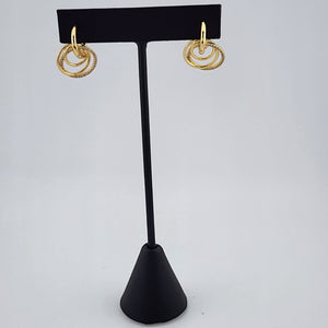 Brand New Brazilian 18k Gold Filled Round Earrings