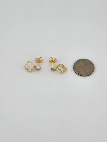 Brand New Brazilian 18k Gold Filled Double Clover Earrings