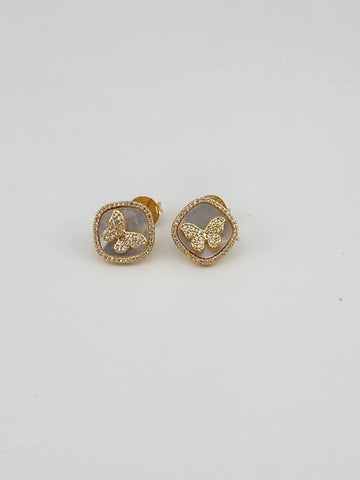 Brand New Brazilian 18k Gold Filled Butterfly Earrings