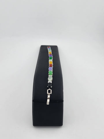 Soft Strength – Oval Jade & Agate Bracelet with Delicate Gemstones