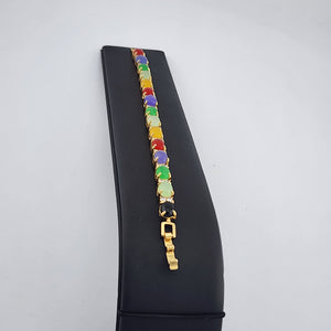 Soft Strength – Oval Jade & Agate Bracelet with Delicate Gemstones