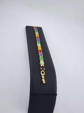 Soft Strength – Oval Jade & Agate Bracelet with Delicate Gemstones