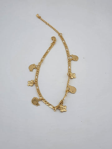 Flight of Grace – Dainty 18K Gold Filled Anklet with Bird & Butterfly Charms