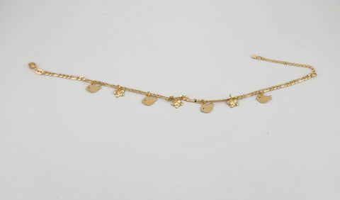 Flight of Grace – Dainty 18K Gold Filled Anklet with Bird & Butterfly Charms