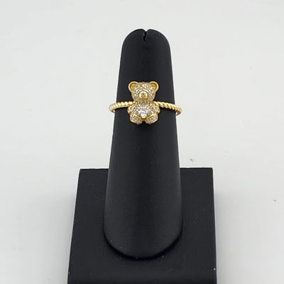 Adorable 925 Sterling Silver Teddy Bear Heart Ring – Cute & Charming Gift Idea