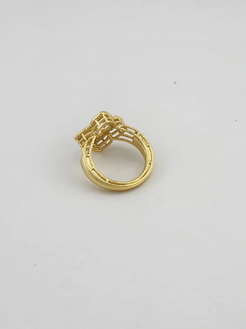 Brand New Gold Color  Clover Brass Ring