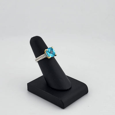 Sterling Silver 925 Ring with Baby Blue Gemstone – Fresh, Elegant, and Brand New