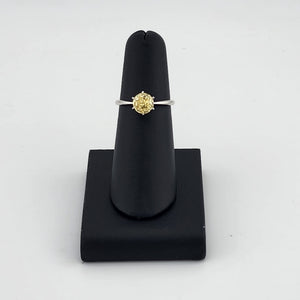 Romantic Yellow Gemstone Ring in Sterling Silver 925 – Brand New & Elegant