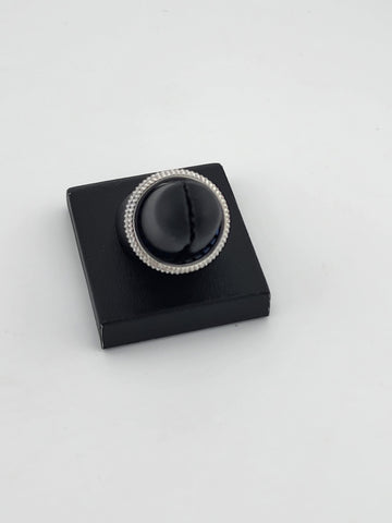 Sterling Silver 925 Eternity Ring – Double Row of Blue Gemstones, Brand New Shine