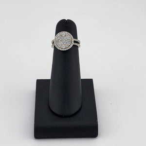 Sterling Silver 925 Ring – Elegant Round Design with Sparkling CZ Stones, Brand New
