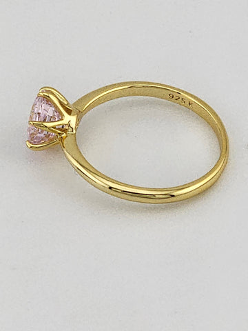 Sterling Silver 925 Ring with Vibrant Yellow Gemstone – Elegant & Timeless Design
