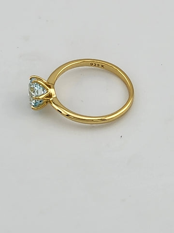 Sterling Silver 925 Ring with Vibrant Blue Gemstone – Elegant & Timeless Design