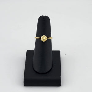 Sterling Silver 925 Ring with Vibrant Yellow Gemstone – Elegant & Timeless Design