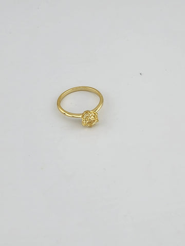 Sterling Silver 925 Ring with Vibrant Yellow Gemstone – Elegant & Timeless Design
