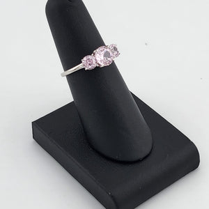Triple Pink Gemstone Ring in 925 Sterling Silver – Classic Style, Modern Shine