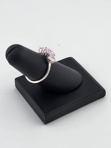 Triple Pink Gemstone Ring in 925 Sterling Silver – Classic Style, Modern Shine