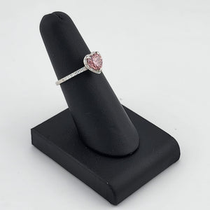 Dazzling Pink Heart Gemstone Ring in Solid 925 Sterling Silver – Perfect Gift for Her