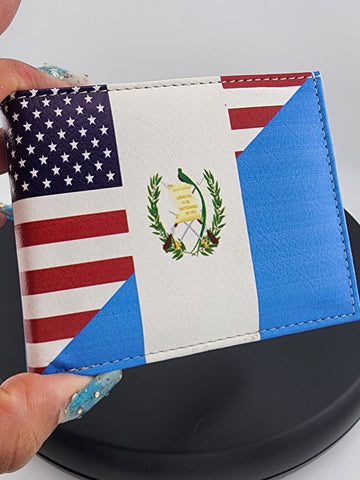 Guatemala & USA Flag Wallet – Perfect Gift for Proud Dual Citizens