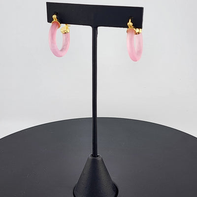 Rosy Vibes – Pink Agate Meets Brass Earrings