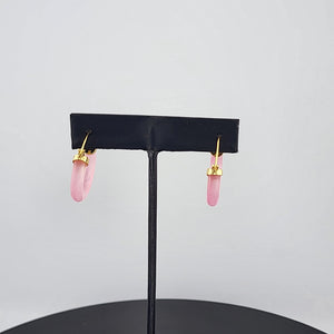 Rosy Vibes – Pink Agate Meets Brass Earrings