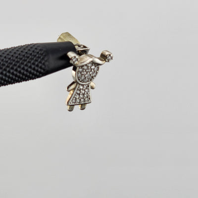 925 Silver Girl-Shaped Earrings with Cubic Zirconia – Adorable & Elegant