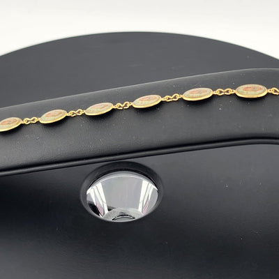 Brazilian 18K Gold Filled Virgen de Guadalupe Bracelet – Elegant & Devotional