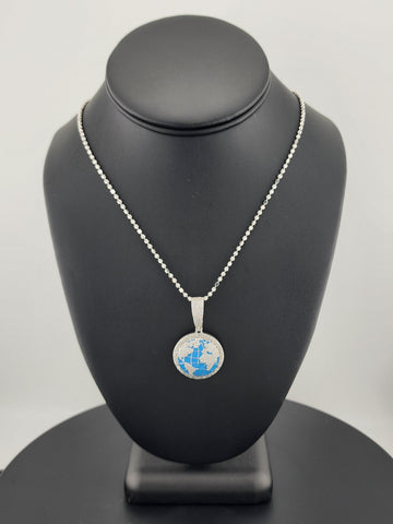Sterling Silver 925 "The World Is Yours" Globe Necklace – Inspirational Pendant