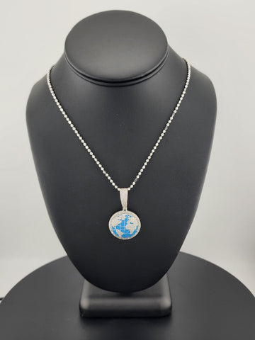 Sterling Silver 925 "The World Is Yours" Globe Necklace – Inspirational Pendant