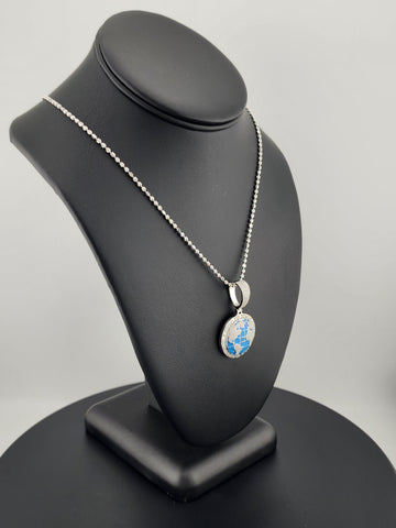 Sterling Silver 925 "The World Is Yours" Globe Necklace – Inspirational Pendant