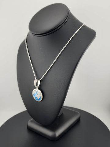 Sterling Silver 925 "The World Is Yours" Globe Necklace – Inspirational Pendant