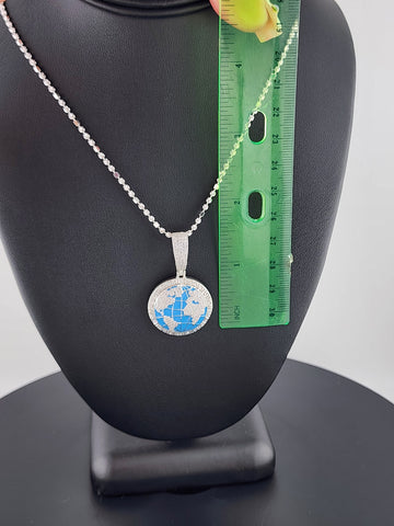 Sterling Silver 925 "The World Is Yours" Globe Necklace – Inspirational Pendant