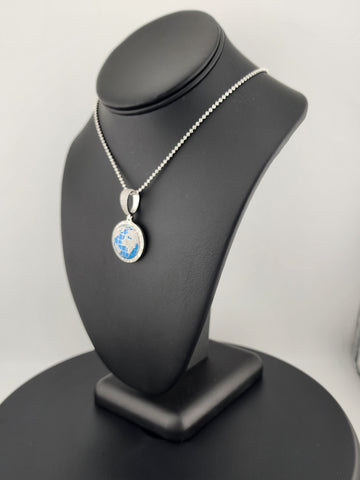Sterling Silver 925 "The World Is Yours" Globe Necklace – Inspirational Pendant