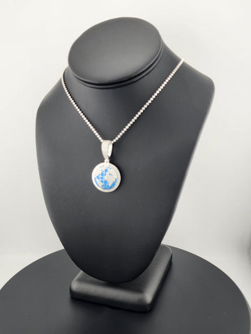 Sterling Silver 925 "The World Is Yours" Globe Necklace – Inspirational Pendant