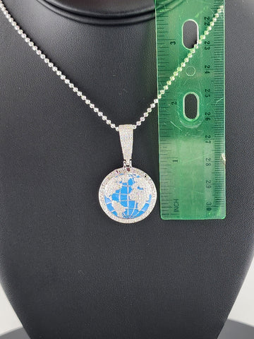 Sterling Silver 925 "The World Is Yours" Globe Necklace – Inspirational Pendant