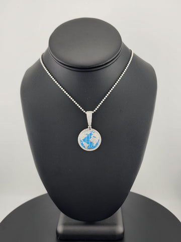 Sterling Silver 925 "The World Is Yours" Globe Necklace – Inspirational Pendant