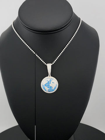 Sterling Silver 925 "The World Is Yours" Globe Necklace – Inspirational Pendant