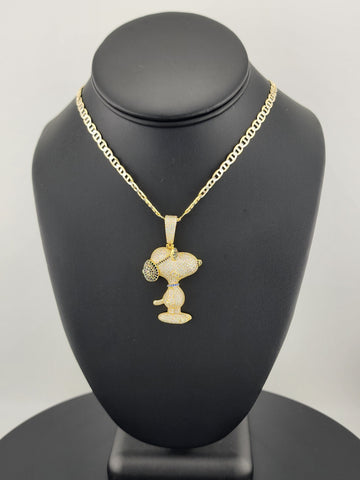 Sterling Silver 925 Snoopy Pendant Necklace – Classic Peanuts Character Jewelry
