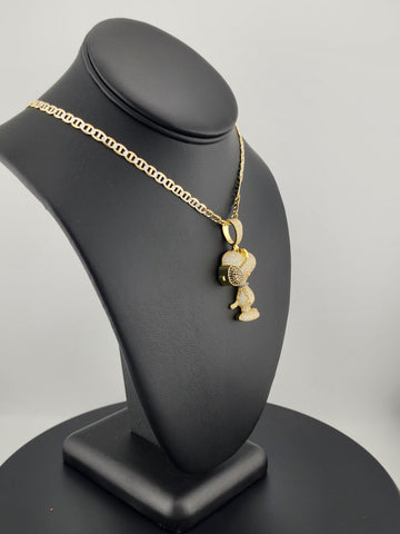 Sterling Silver 925 Snoopy Pendant Necklace – Classic Peanuts Character Jewelry