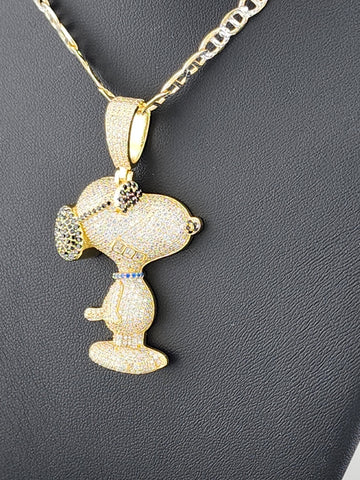 Sterling Silver 925 Snoopy Pendant Necklace – Classic Peanuts Character Jewelry