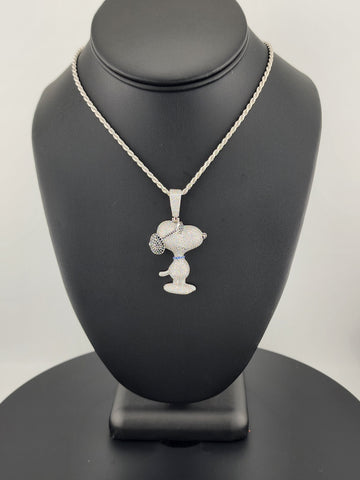 Sterling Silver 925 Snoopy Pendant Necklace – Classic Peanuts Character Jewelry