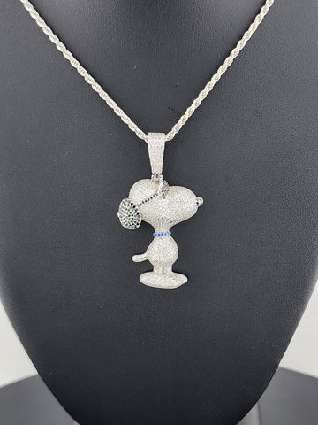 Sterling Silver 925 Snoopy Pendant Necklace – Classic Peanuts Character Jewelry